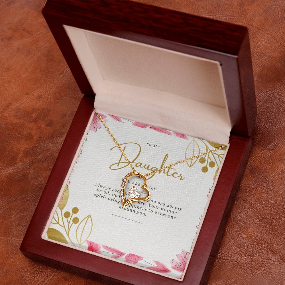 To My Daughter – Forever Loved Necklace: A Gift of Unending Affection and Support