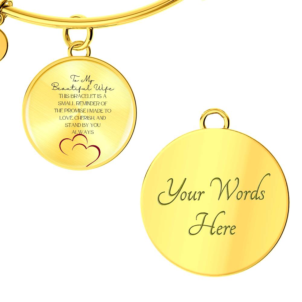 To My Wife: "Keepsake Gift of My Love" Bracelet for My Wife
