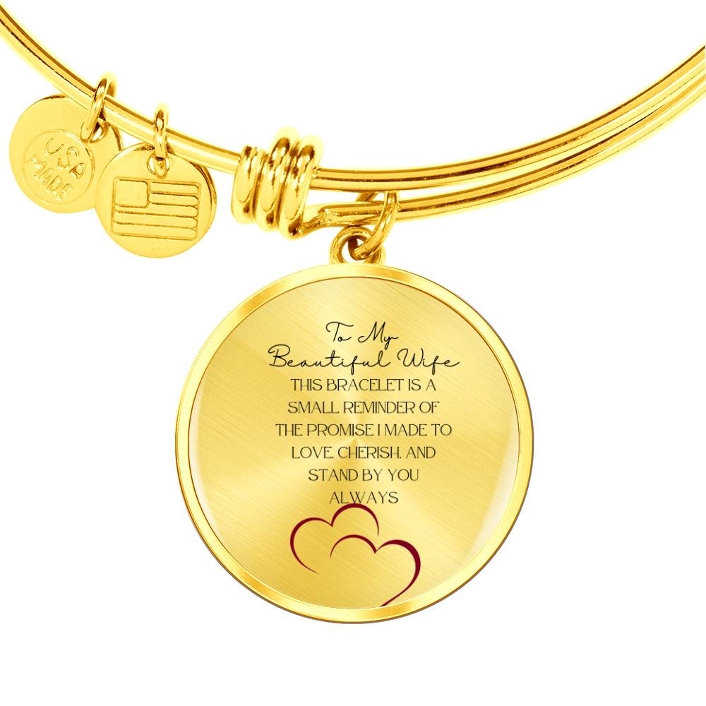 To My Wife: "Keepsake Gift of My Love" Bracelet for My Wife