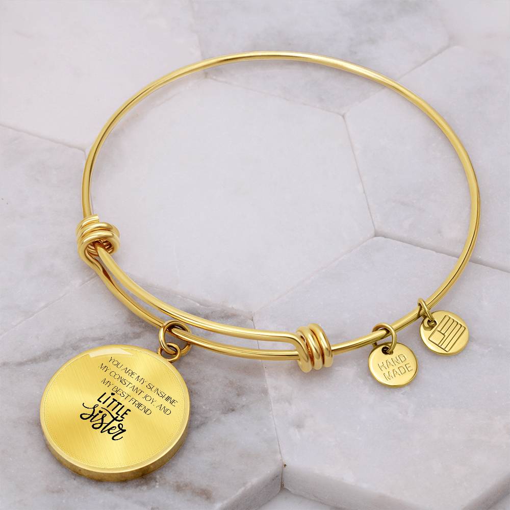 To My Little Sister Bracelet - You Are My Sunshine, My Constant Joy, and My Best Friend | A Perfect Gift for Sister