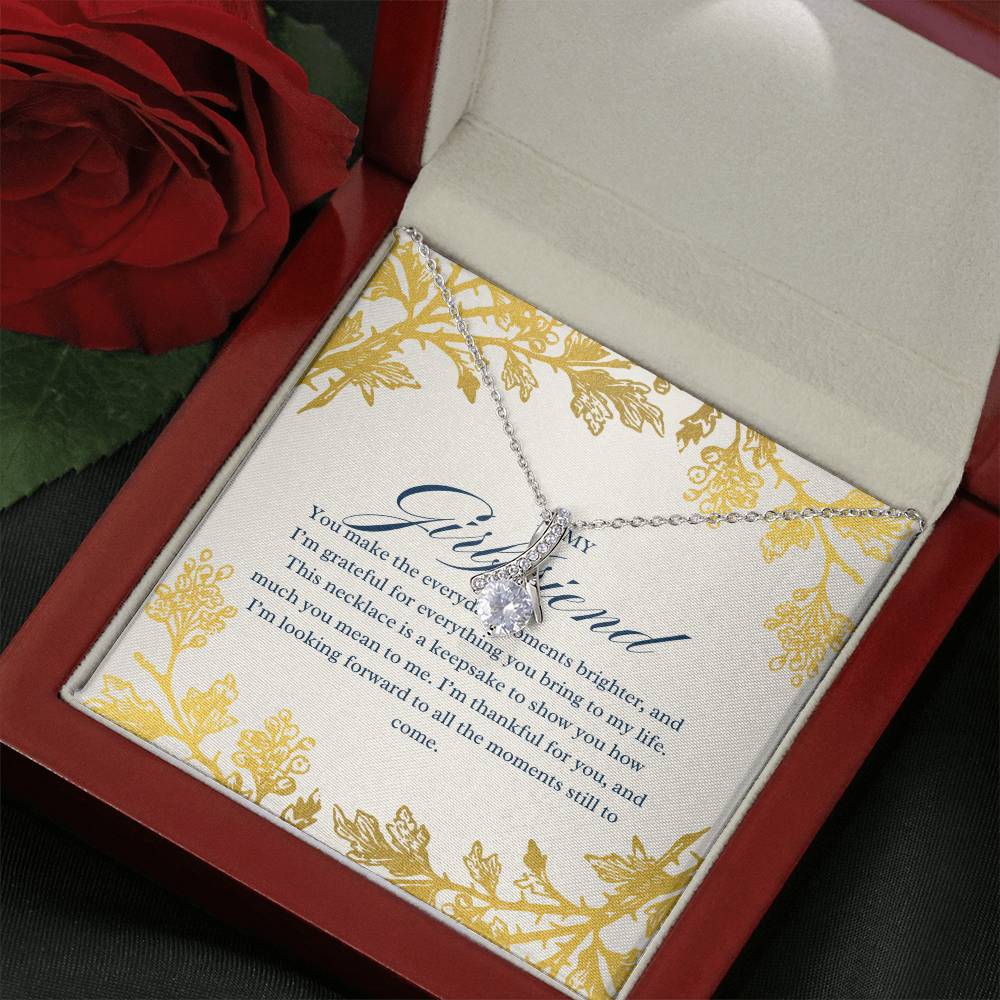 To My Girlfriend – My Love, My Heart Necklace: A Timeless Keepsake of Our Special Bond