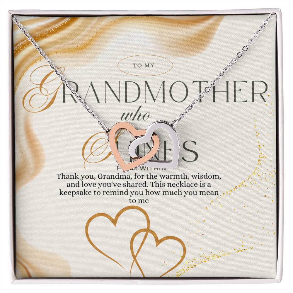 To My Grandma Necklace – Thank You, A Timeless Keepsake of Love, Gratitude, and Cherished Memories