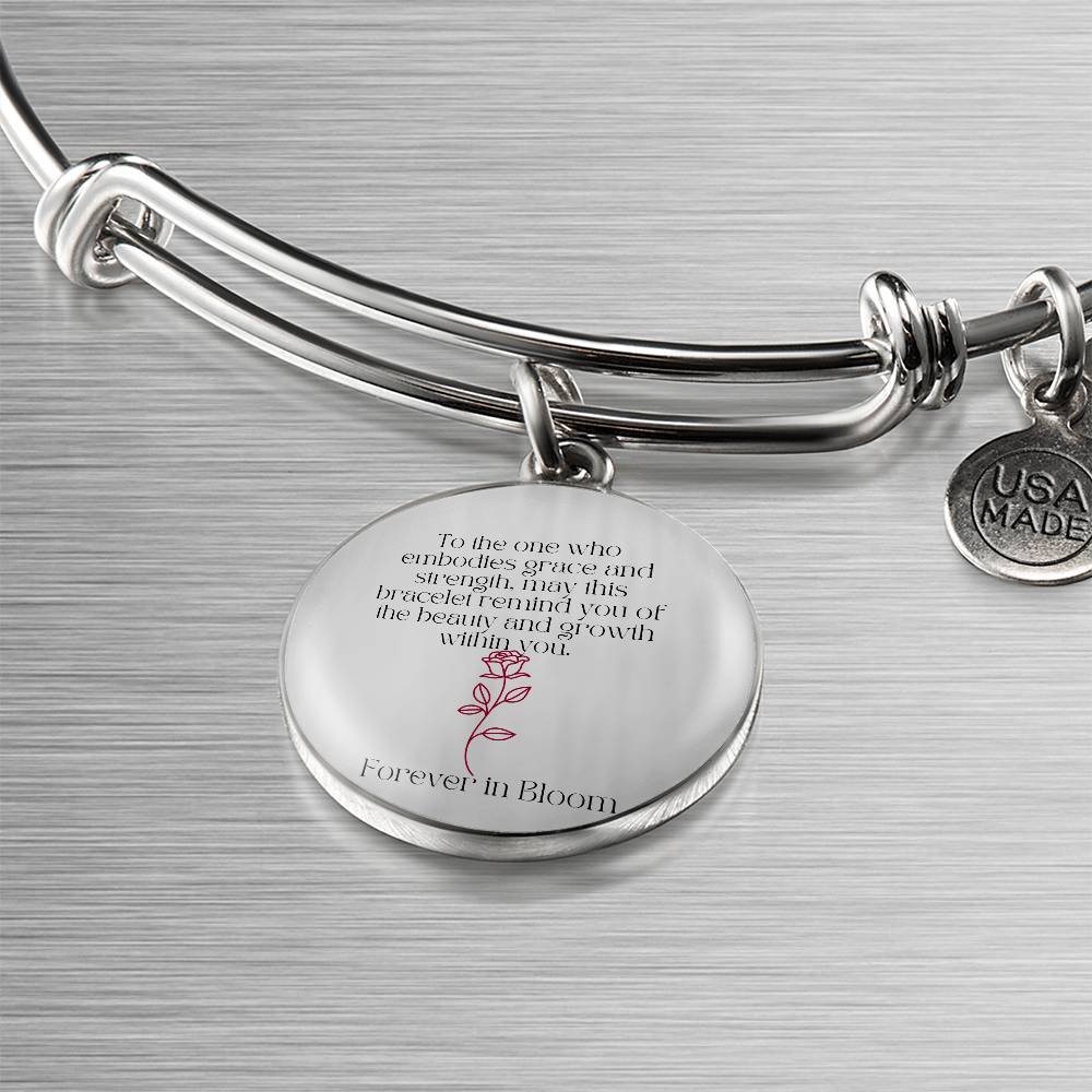 Rosavine Luxury Bangle - Effortless Elegance with a Timeless Circle Pendant | The Perfect Gift for Her