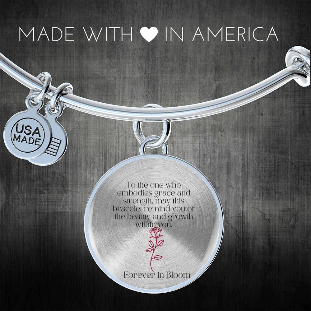Rosavine Luxury Bangle - Effortless Elegance with a Timeless Circle Pendant | The Perfect Gift for Her