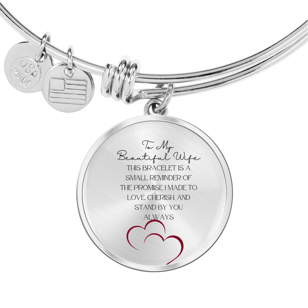 To My Wife: "Keepsake Gift of My Love" Bracelet for My Wife