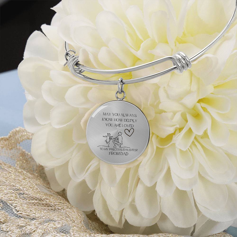 To My Precious Daughter Bracelet - May You Always Know How Deeply You Are Loved | A Gift From DAD