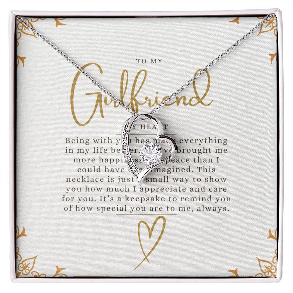 To My Girlfriend – Forever Grateful Necklace: A Timeless Keepsake of Love and Appreciation
