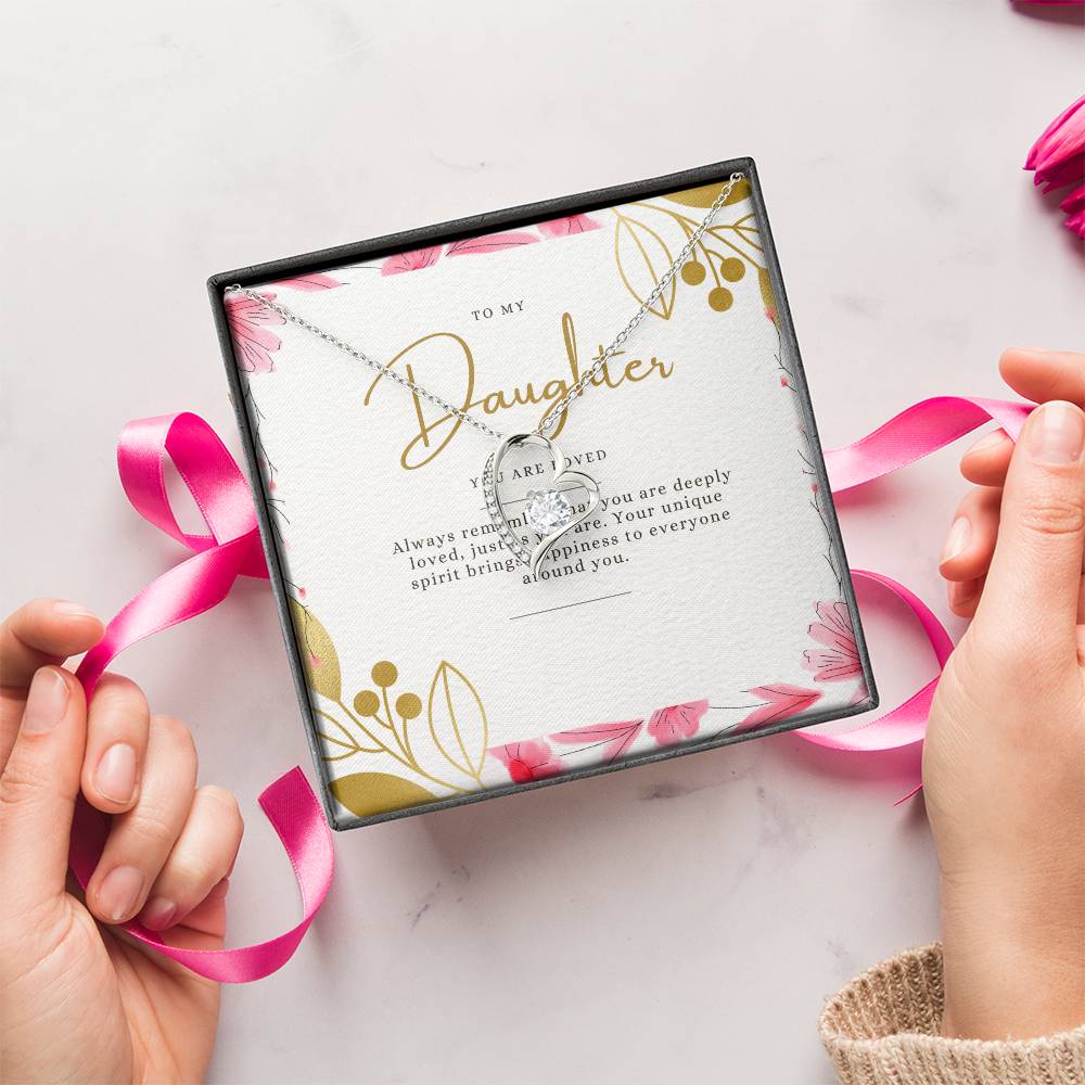 To My Daughter – Forever Loved Necklace: A Gift of Unending Affection and Support