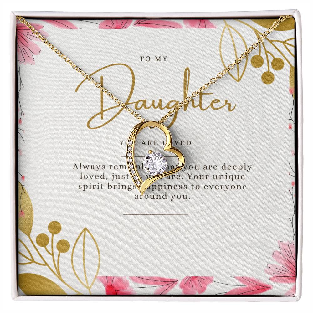 To My Daughter – Forever Loved Necklace: A Gift of Unending Affection and Support