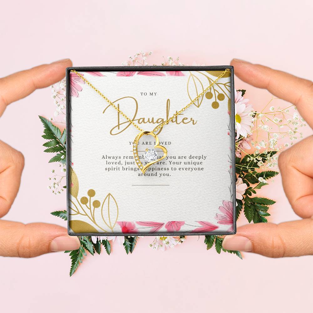 To My Daughter – Forever Loved Necklace: A Gift of Unending Affection and Support