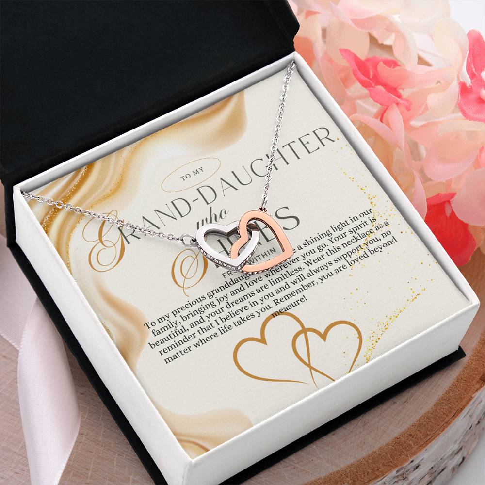 To My Granddaughter Necklace – Thank You, A Cherished Keepsake of Unconditional Love and Lasting Memories