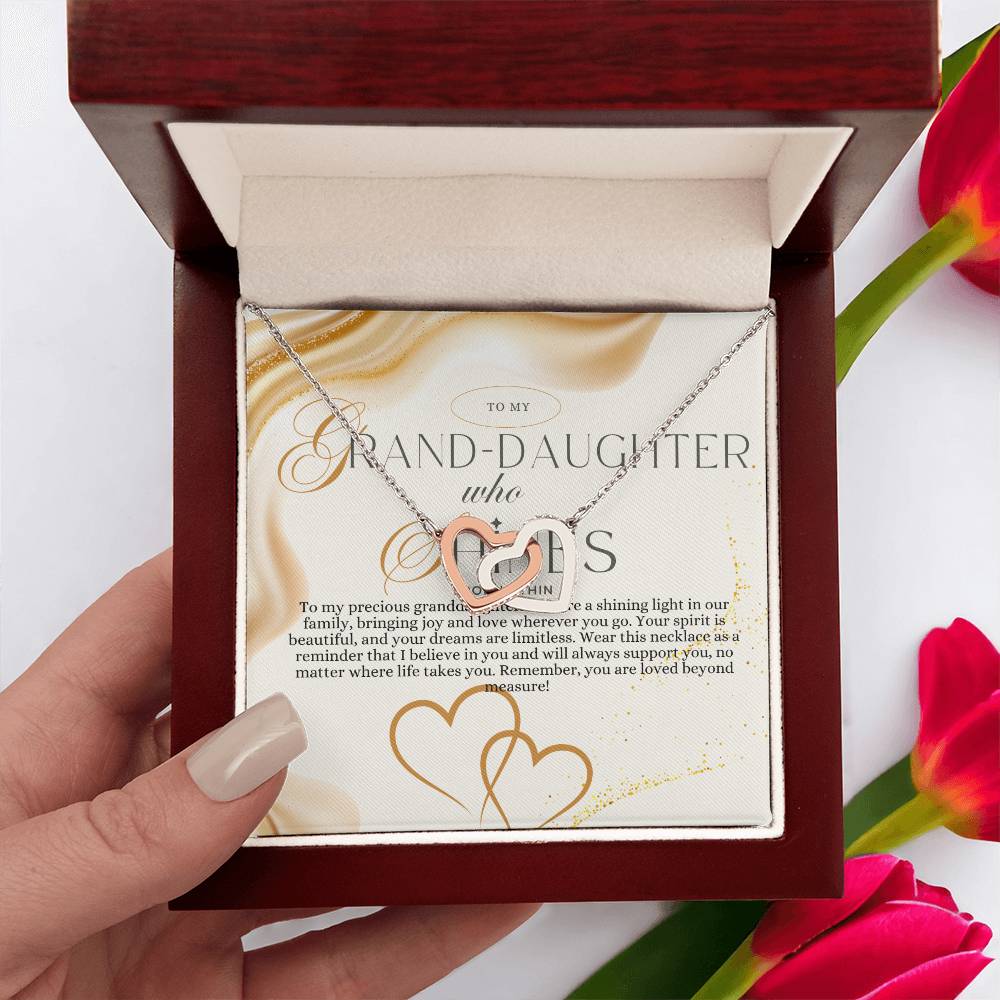 To My Granddaughter Necklace – Thank You, A Cherished Keepsake of Unconditional Love and Lasting Memories