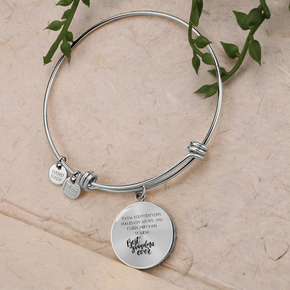 To: Grandma: Thank You for Every Hug, Every Story, Every Precious Moment Bracelet - A Gift to Grandma